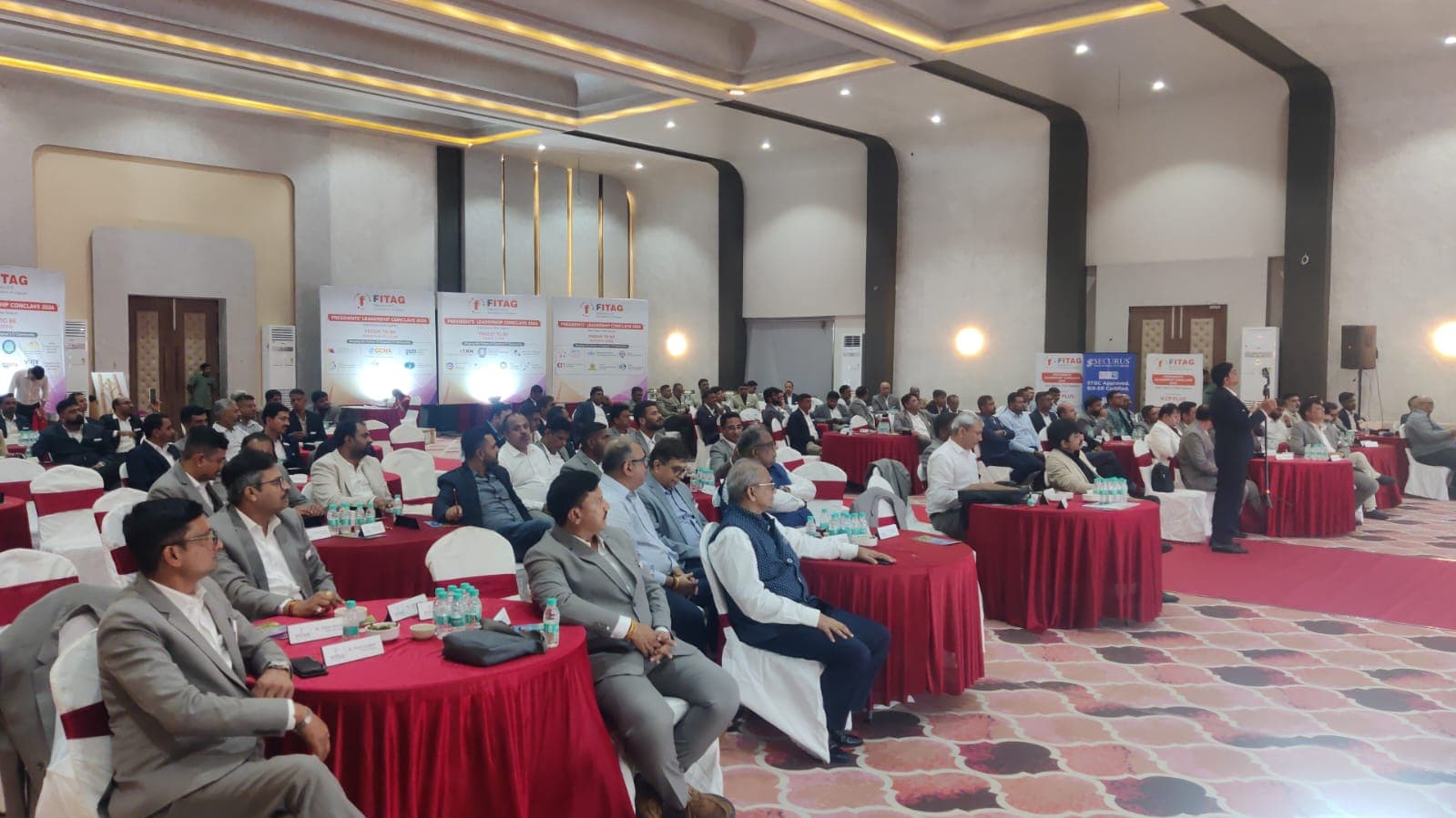 A wide view of the conclave hall as delegates from across Gujarat's 47 IT associations listen in