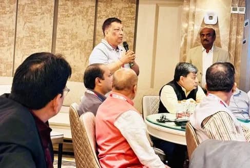 An association representative speaks during the open discussion session at the AGM.